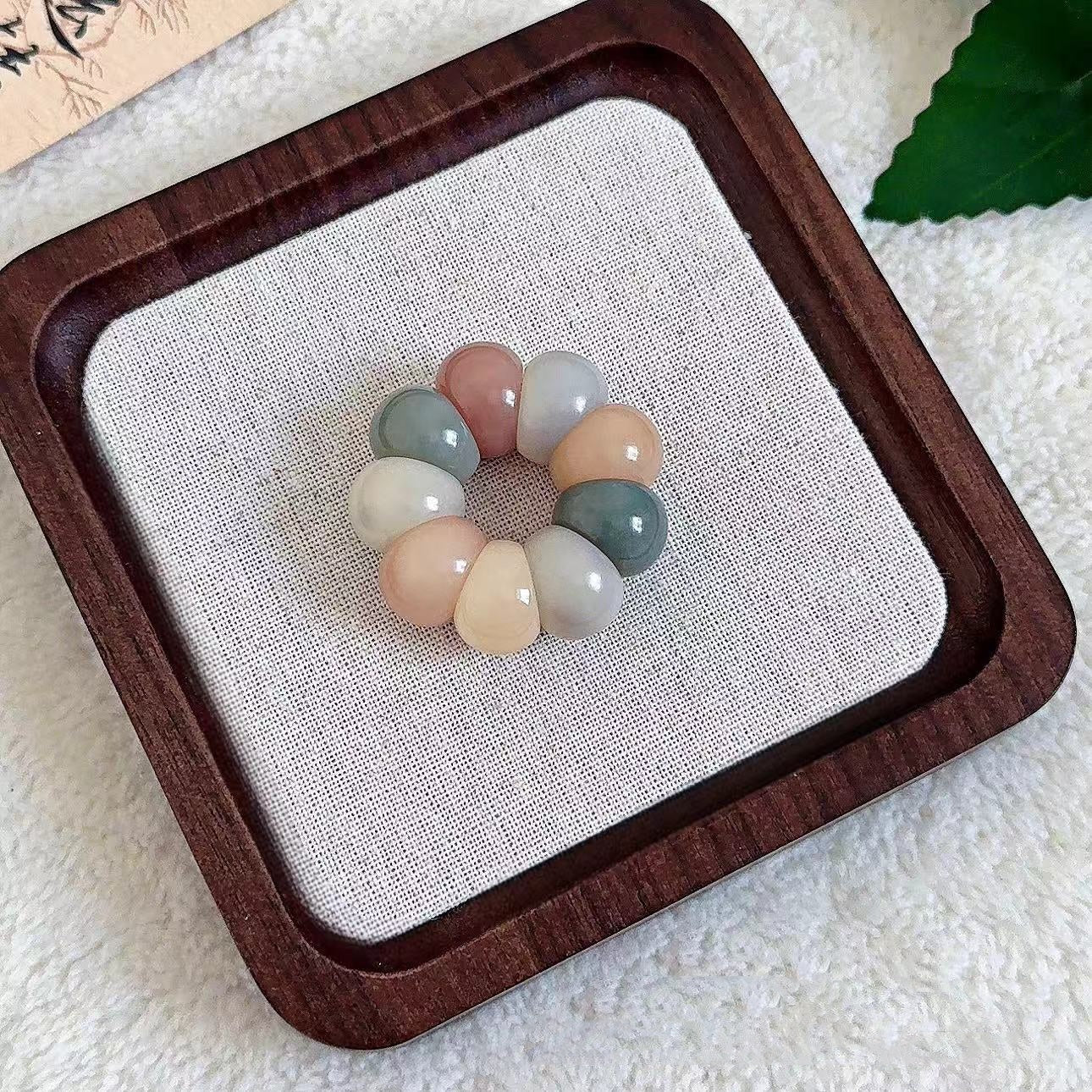 New Milky Strawberry-Colored Garlic Bodhi Bracelet 14MM (Multiple Colors Available)