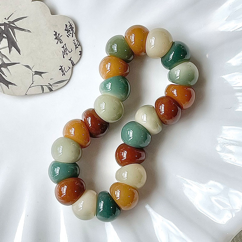 Garlic Clove Bodhi Stress Relief Bracelet 14mm (Multiple Colors Available)