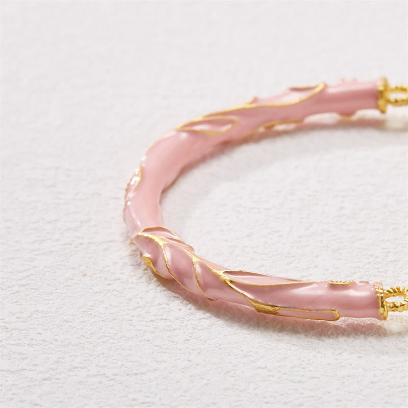 Bracelet jonc à breloques positives en jade et soie dorée, pierre de soleil et bouddha