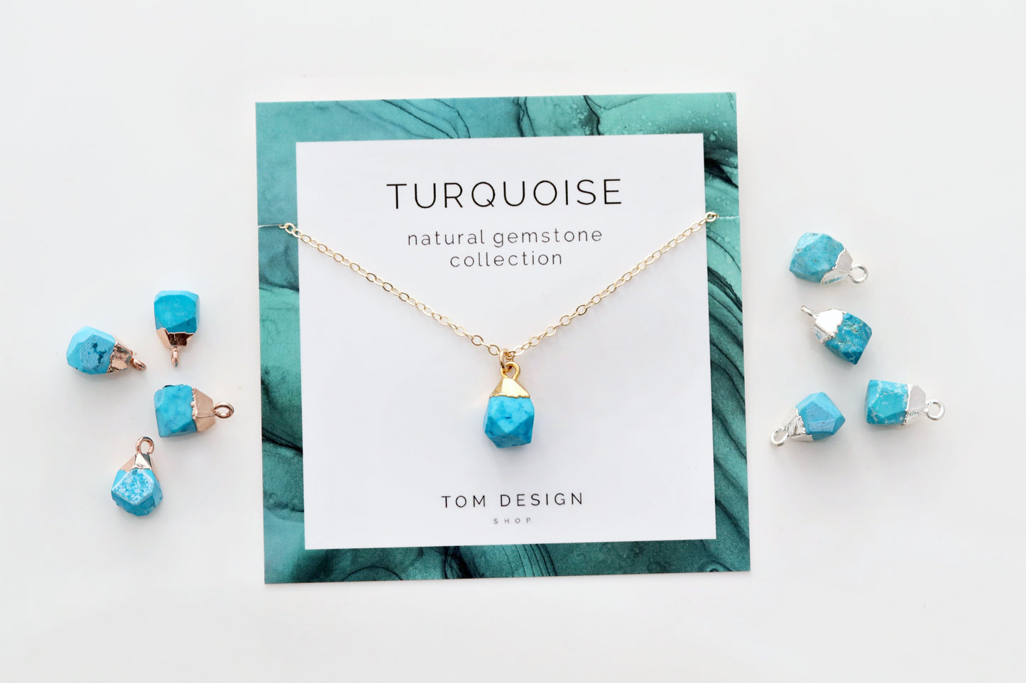 Gemstone Drop Necklace