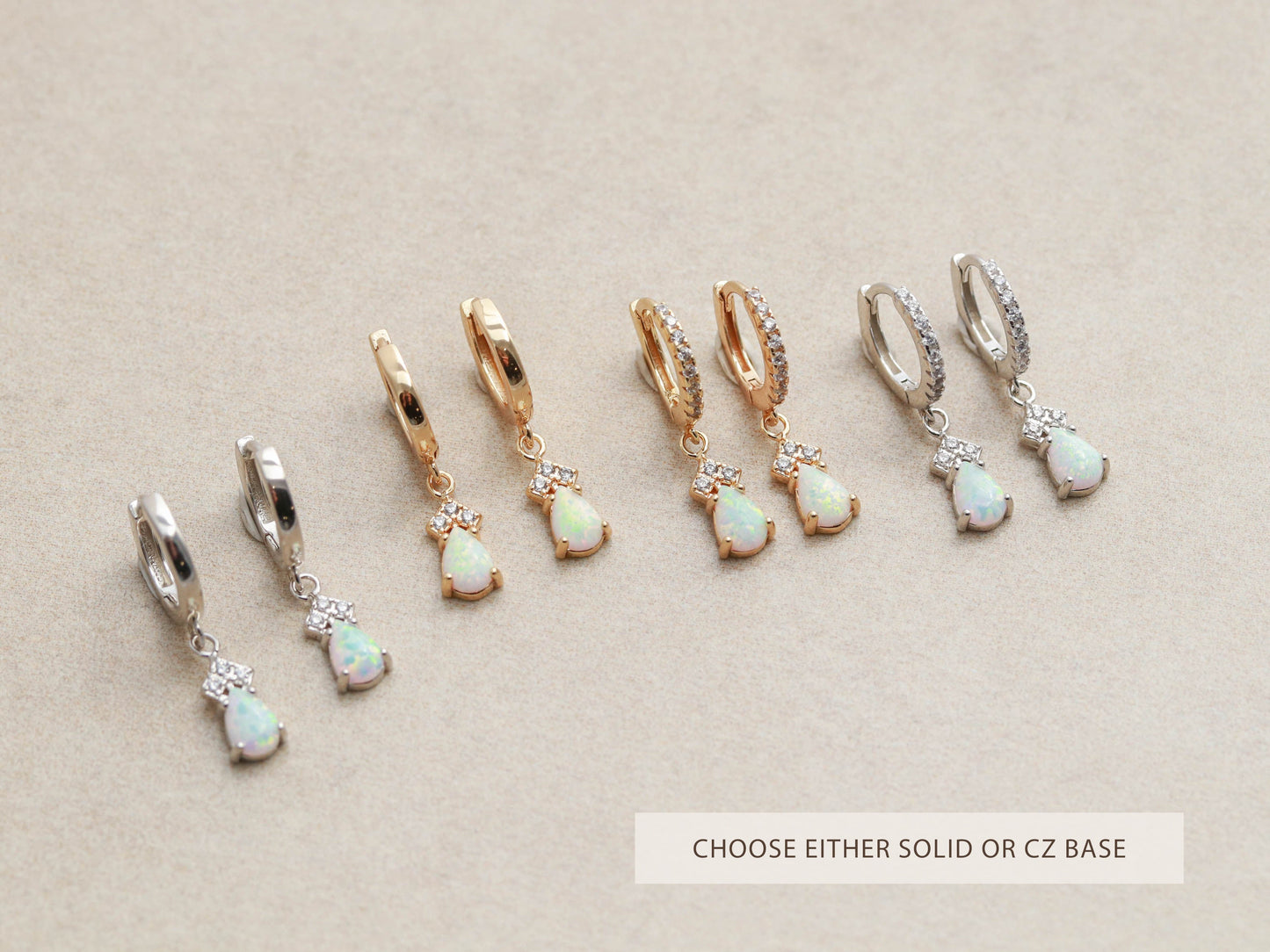 Pendentif Huggie Opale