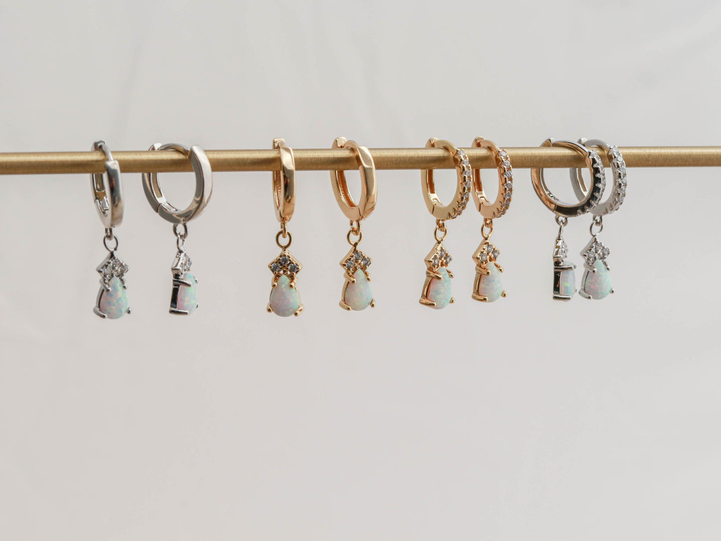 Pendentif Huggie Opale