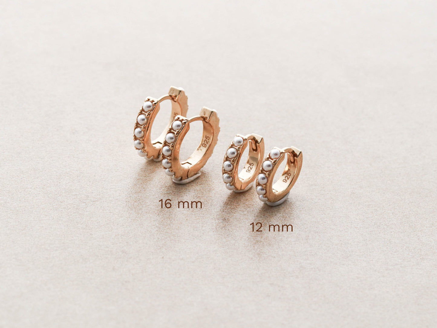 Boucles d'oreilles créoles en perles | 16 mm