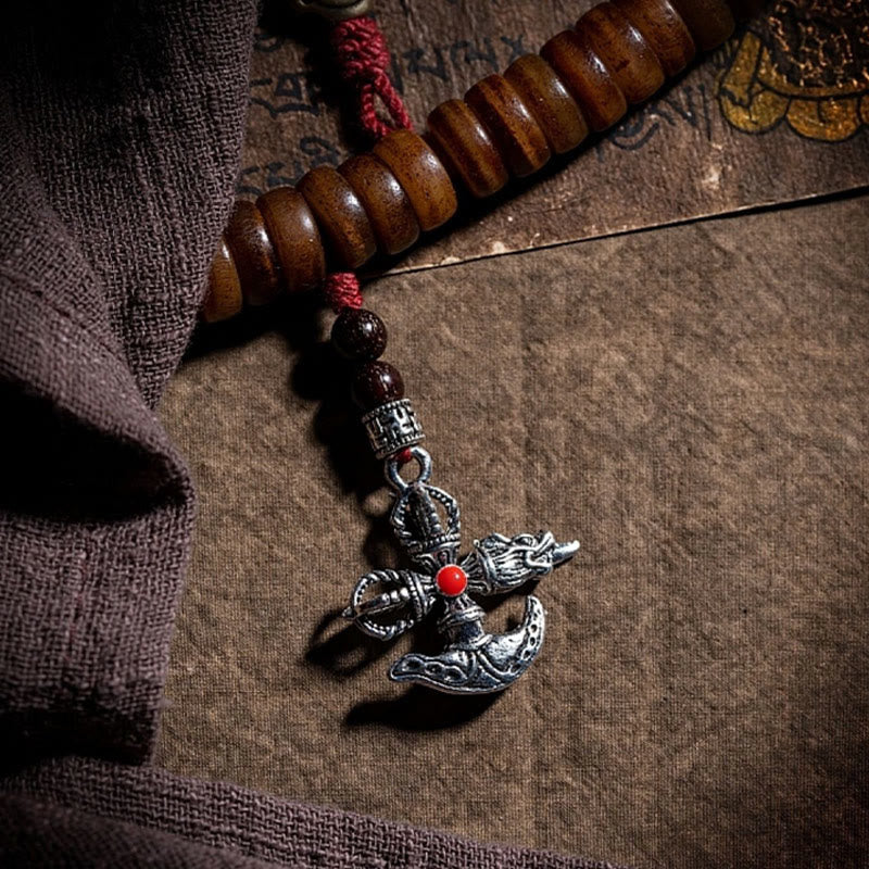 Bracelet tibétain en pierres de Bouddha, 108 perles de Mala, os de yak, perles Dzi, neuf palais, huit diagrammes, charme et force