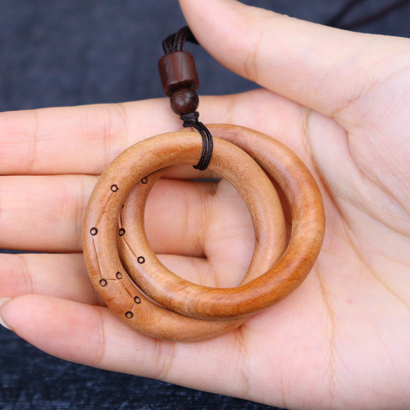 Collier pendentif en pierres de Bouddha en bois de jujube, anneau taoïste Yin Yang, cercle Qiankun, porte-bonheur, éloigne les mauvais esprits