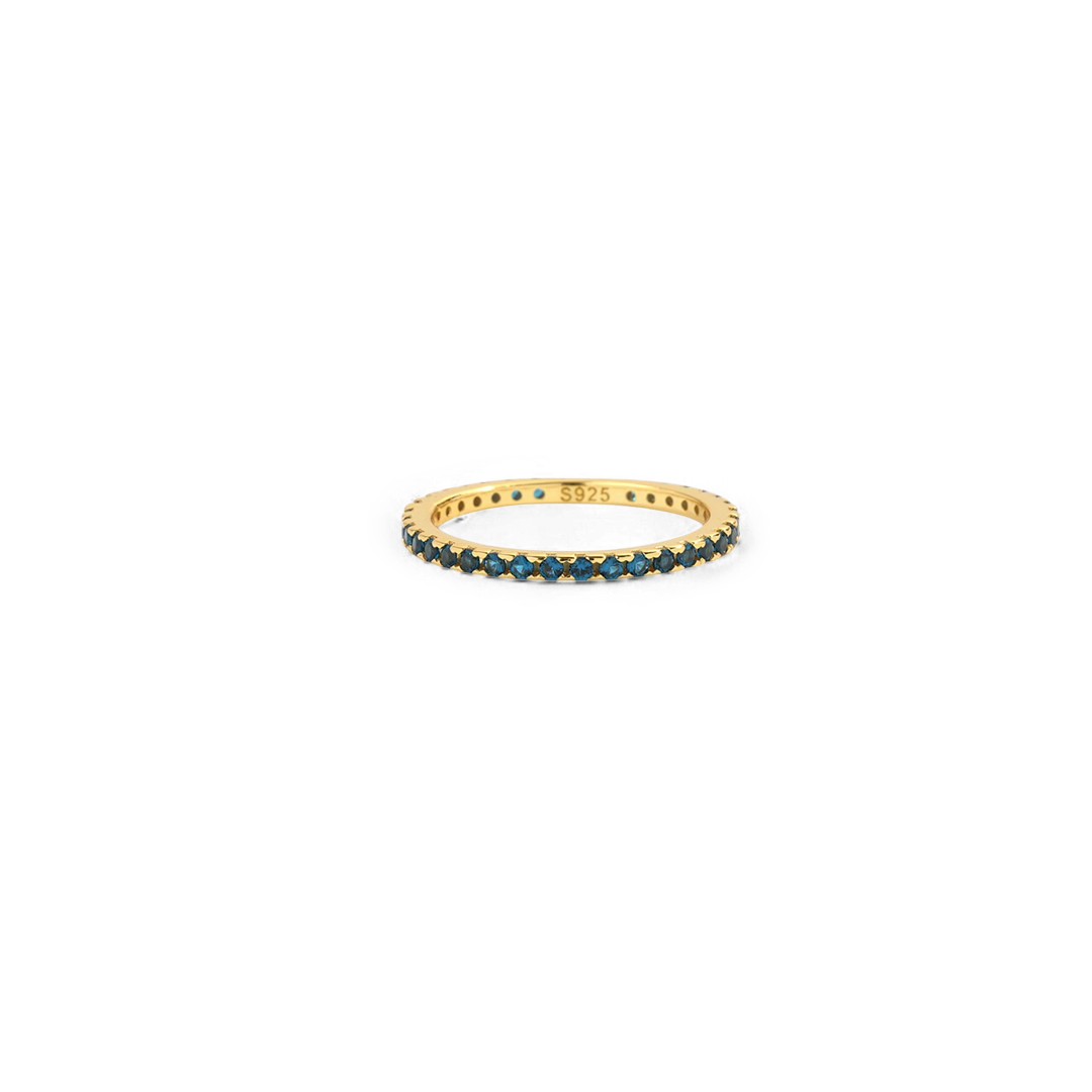 Bague d'éternité empilable avec pierre de naissance