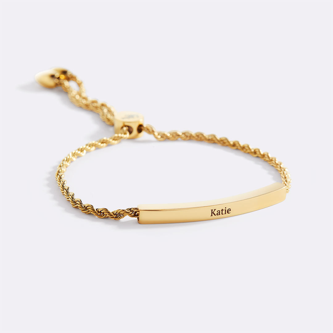 Personalized Bar Chain Bracelet