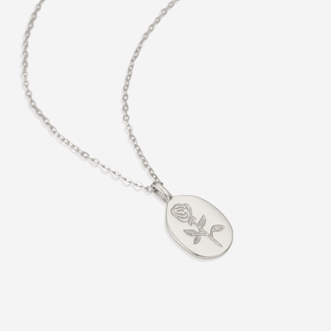 Collier pendentif petite rose