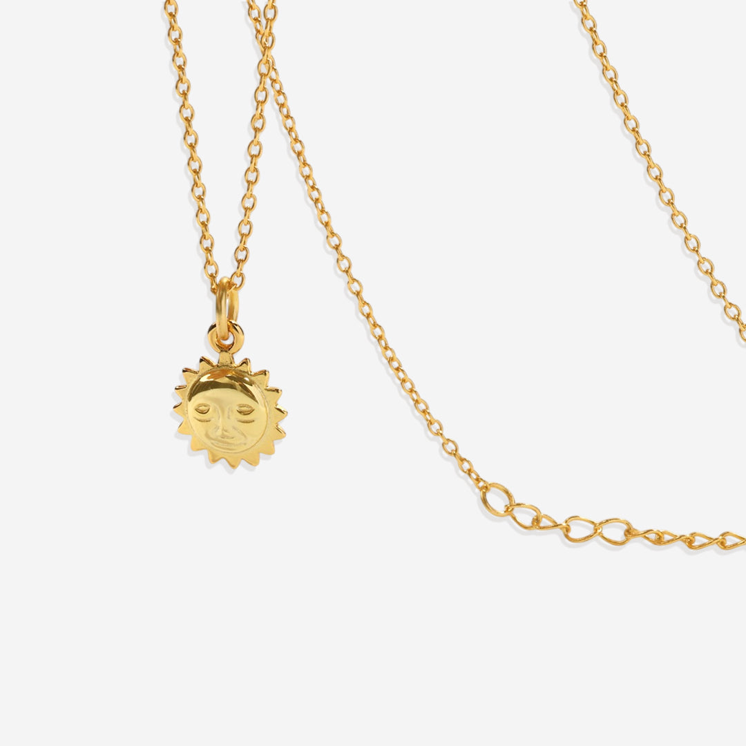 Collier pendentif breloque soleil