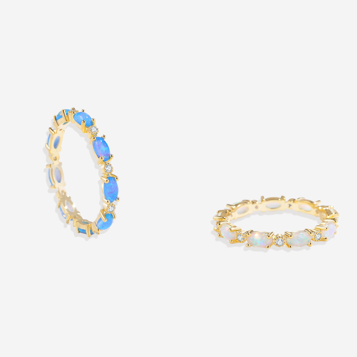 Bague d'éternité en opale de feu