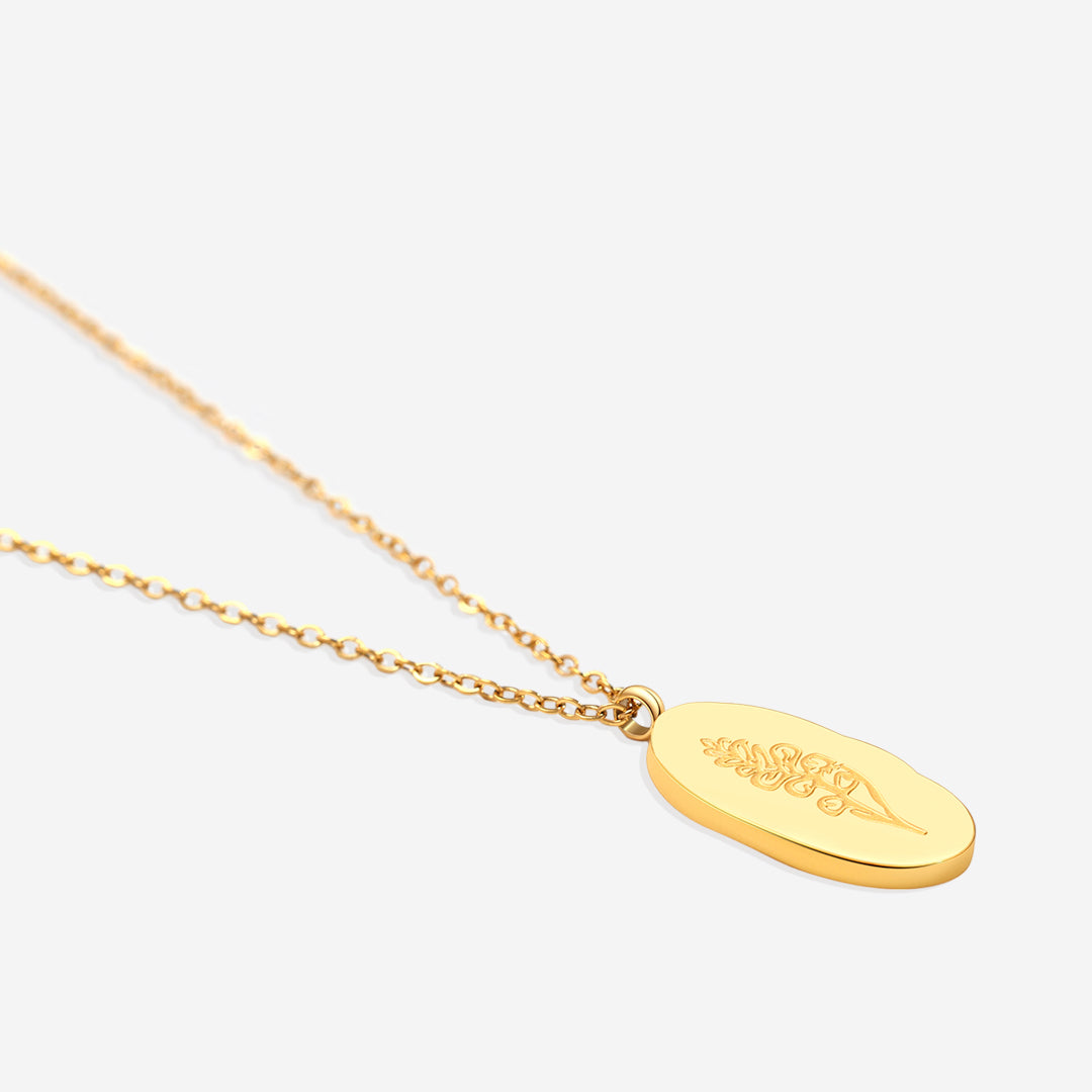 Collier pendentif fleur de naissance en or