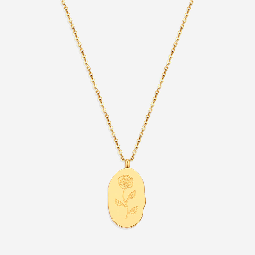 Collier pendentif fleur de naissance en or
