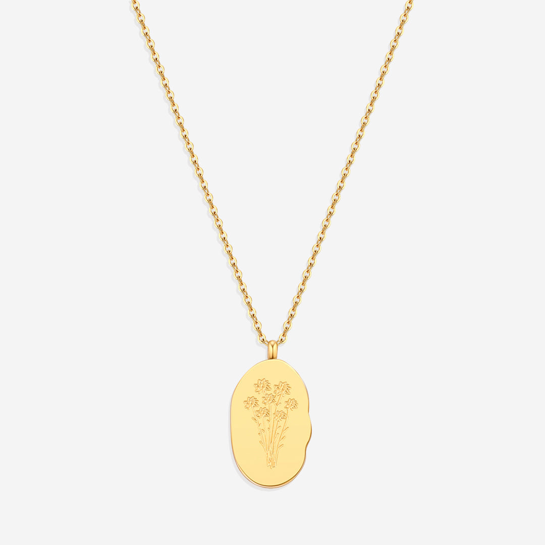 Collier pendentif fleur de naissance en or