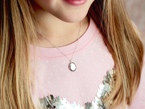 Children's Solid Oval Locket