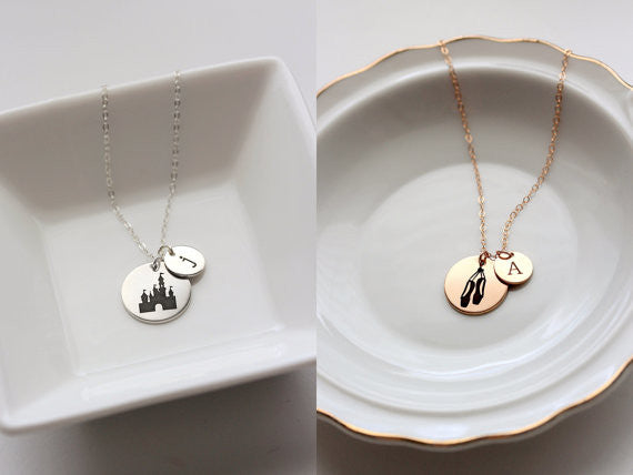 Collier disque gravé 5/8" + 3/8"