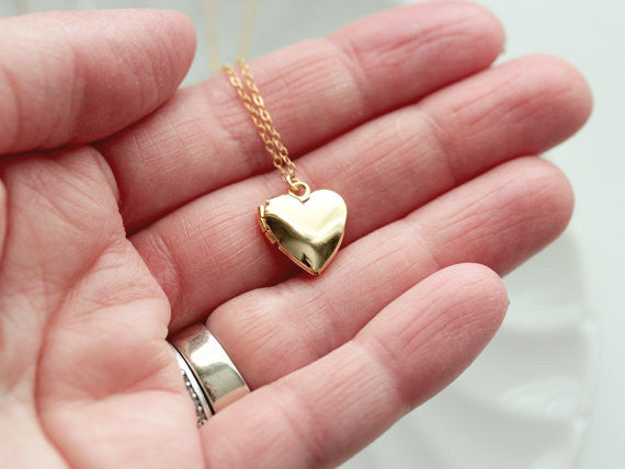 Médaillon en forme de cœur solide pour enfant