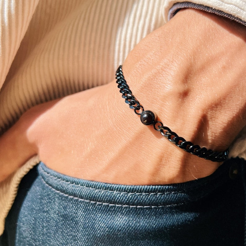Cuban Chain Photo Bracelet