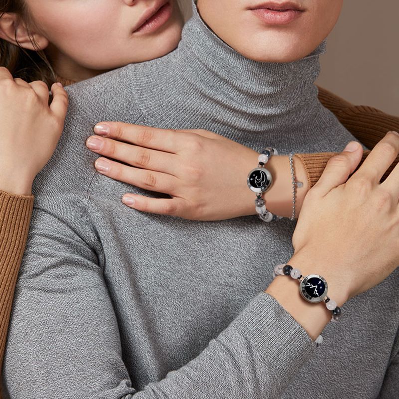 Bracelets Mountain&Sea Touch avec perles de quartz rutile noir