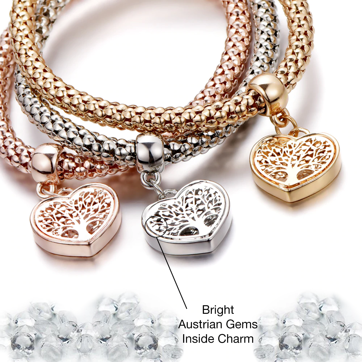Baum des Lebens – Limitierte Auflage Herz-Charm-Armband