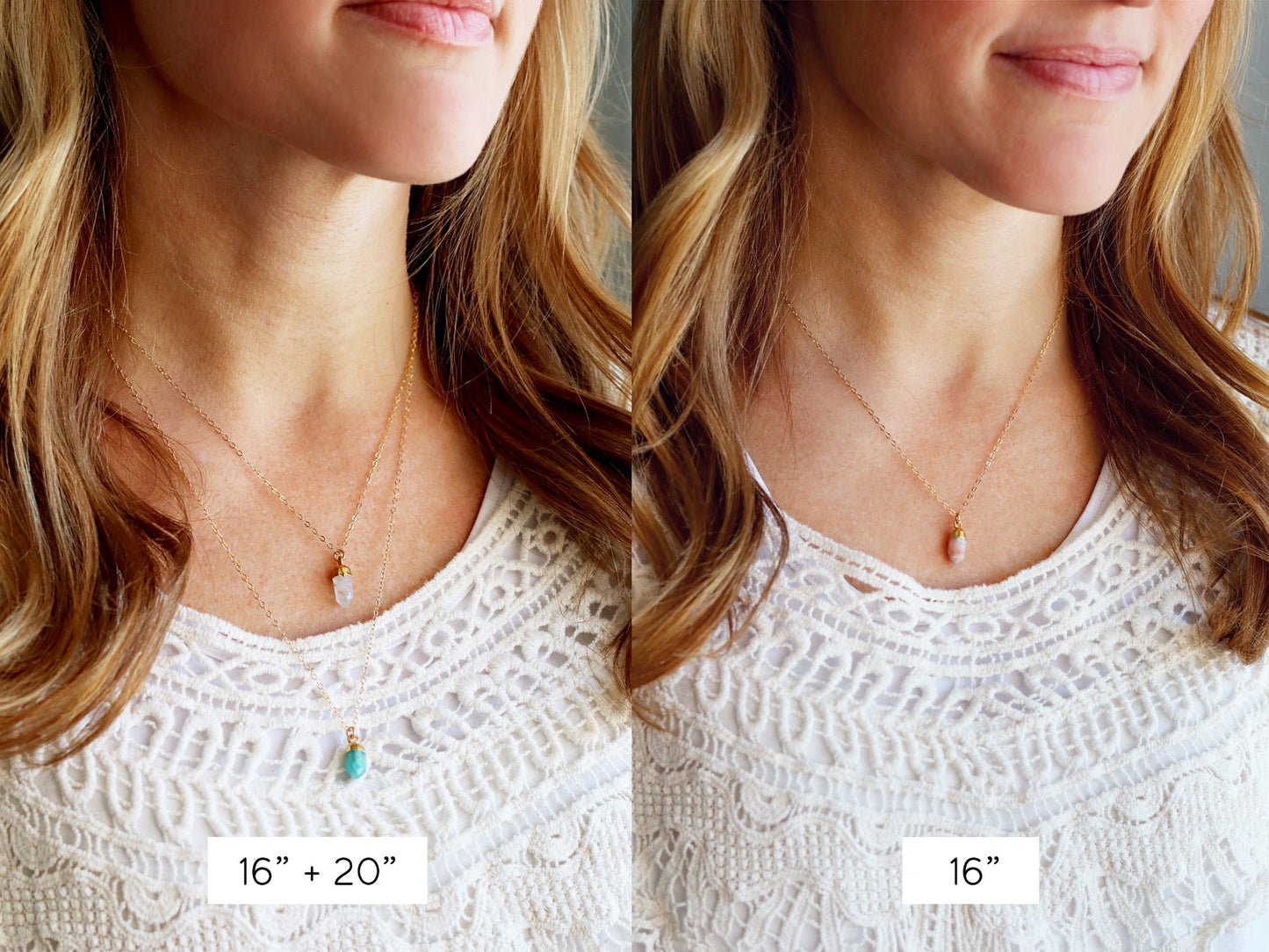 Gemstone Drop Necklace