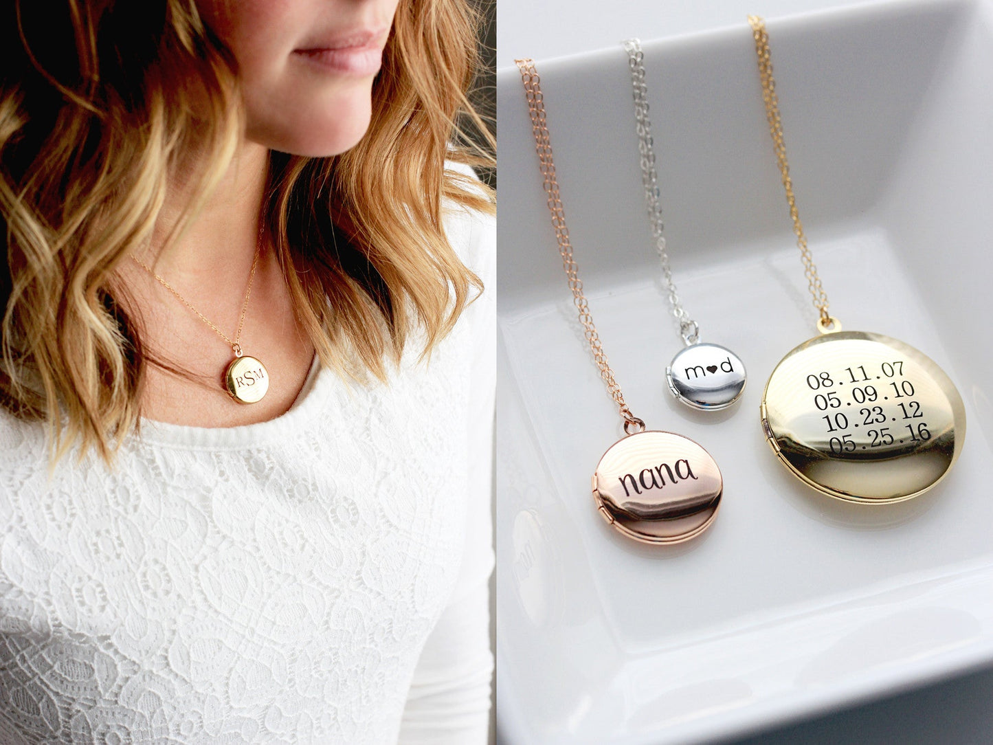 Engraved Locket: Medium
