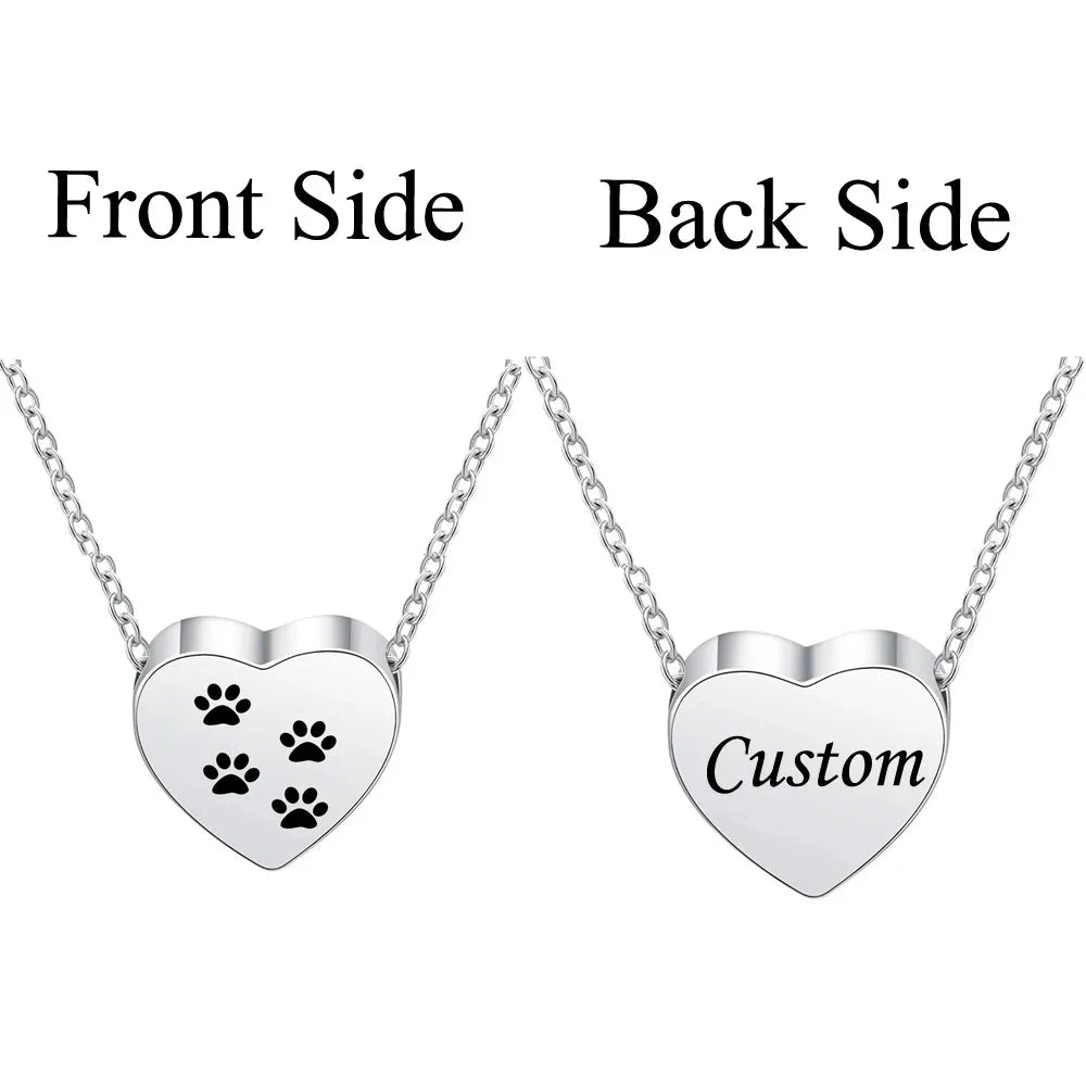 Pendentif commémoratif en forme de cœur pour cendres