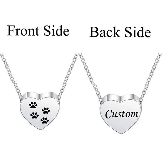 Pendentif commémoratif en forme de cœur pour cendres