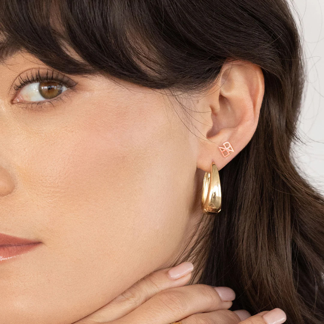 Boucles d'oreilles avec nom monogramme