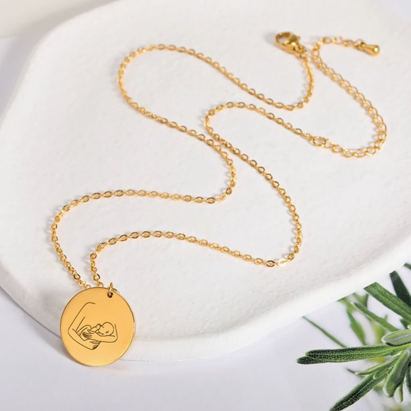 Collier Mère et Bébé Ange