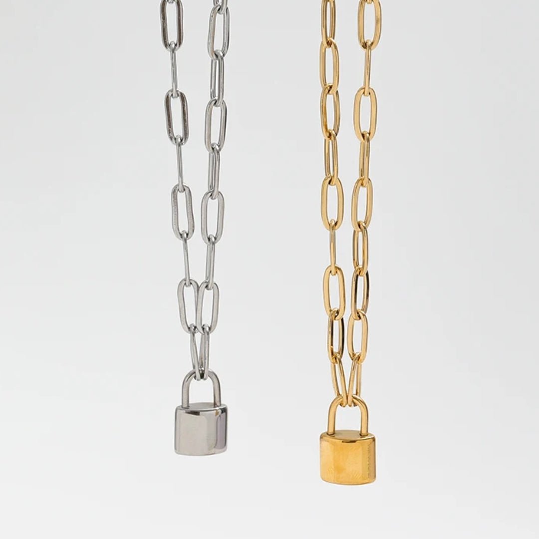 Collier cadenas à maillons mère et fille