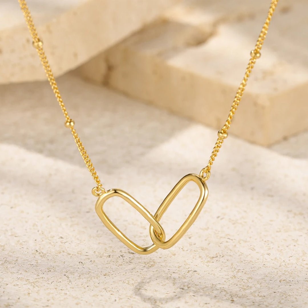 Collier pendentif lié mère et fille