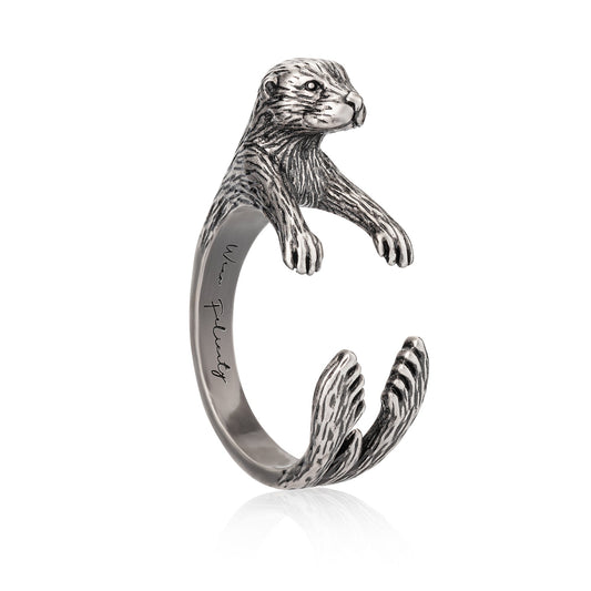 Bague enveloppante en forme de loutre