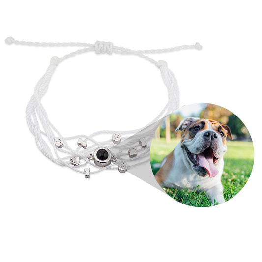 Bracelet photo personnalisé avec breloques pour chien