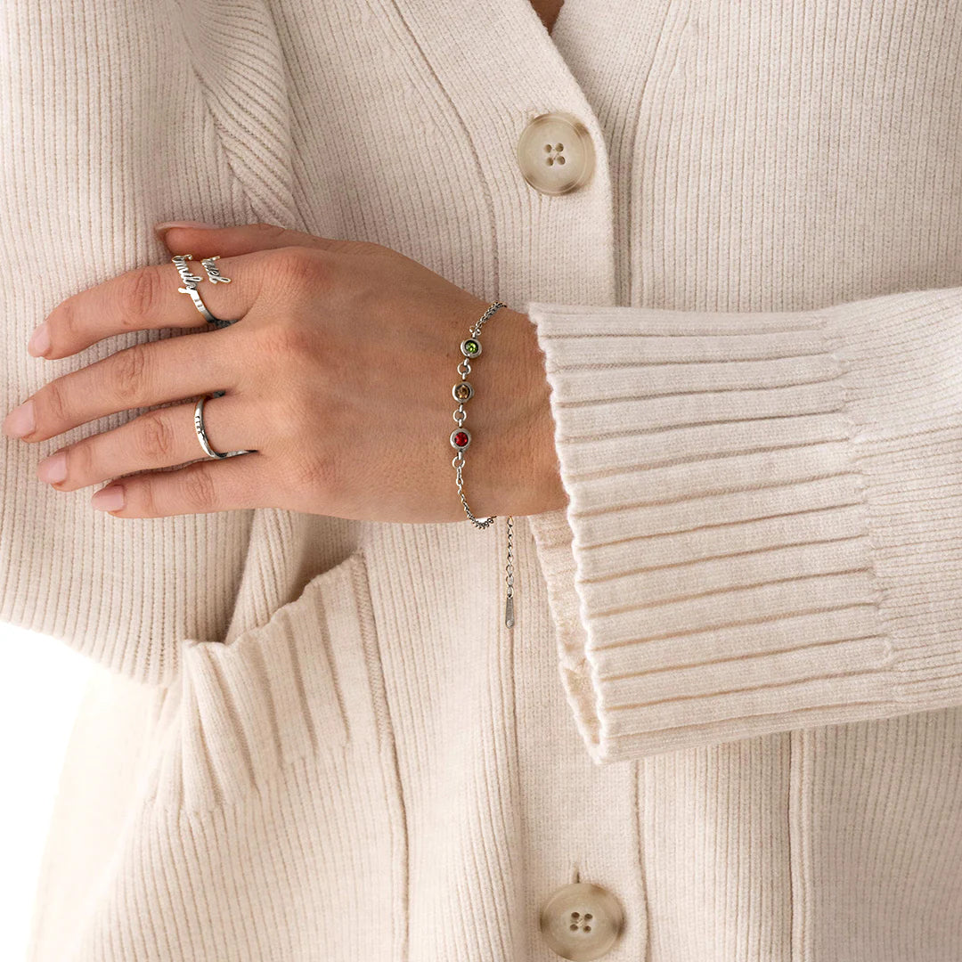 Personalized Birth Stone Bracelet