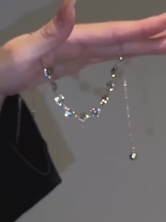 Collier de luxe sophistiqué Collier de clavicule réglable en cristal strass pour femme, nouvelle tendance, collier élégant et polyvalent