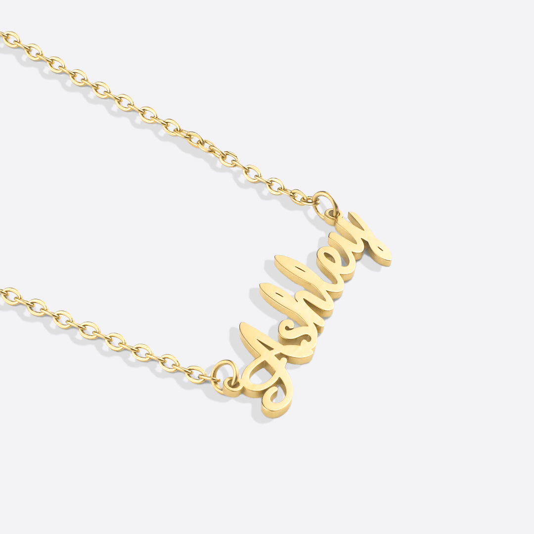 Collier avec nom en plume