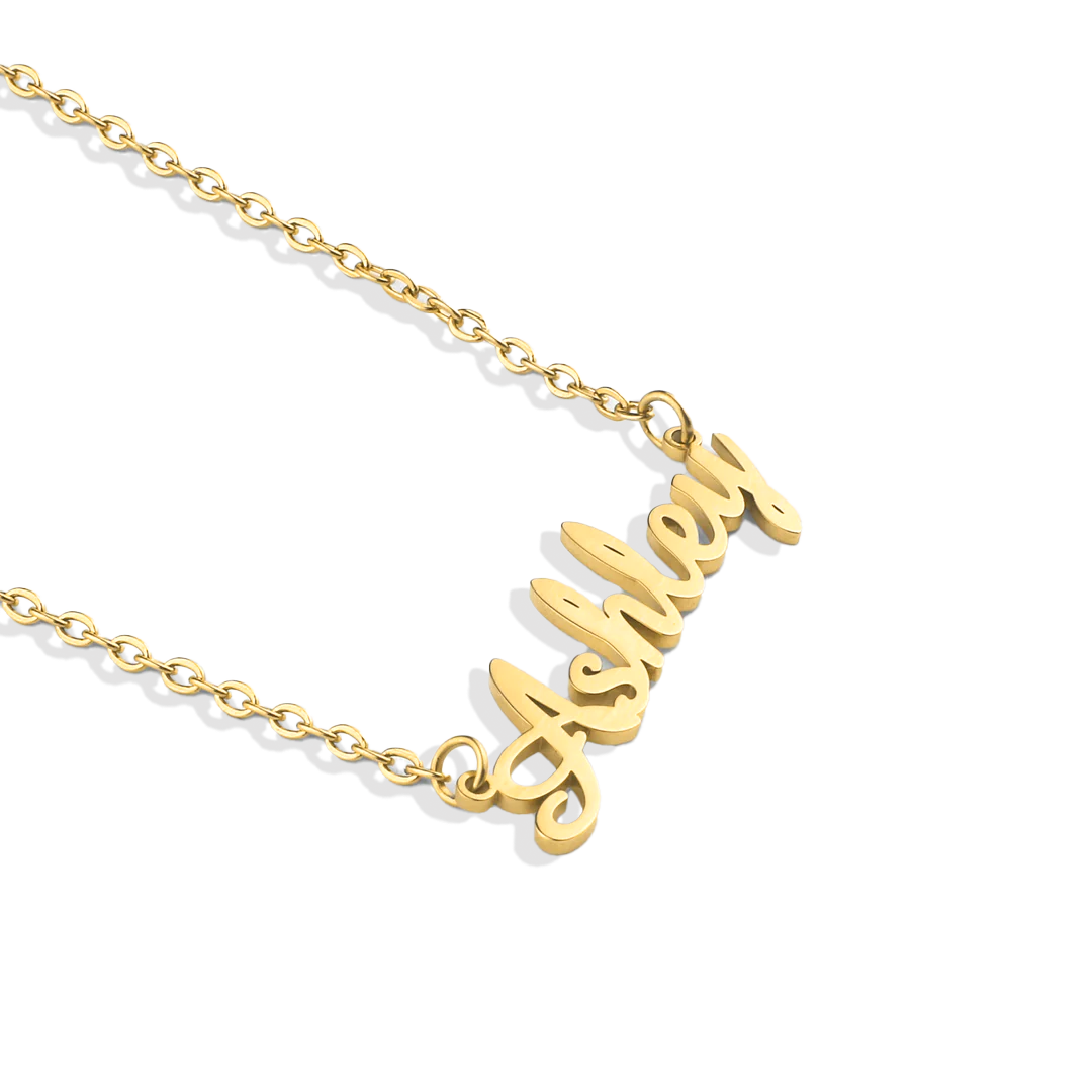Collier avec nom en plume