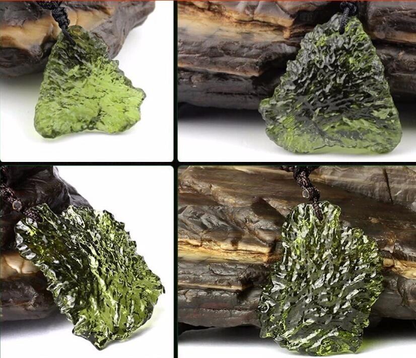 Raw Moldavite Healing Pendant