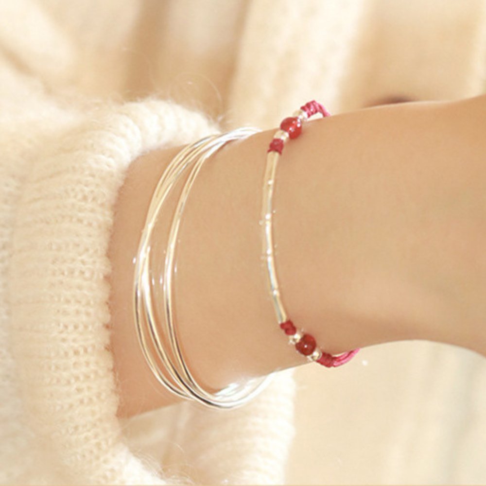 Red Rope Bamboo Bracelet