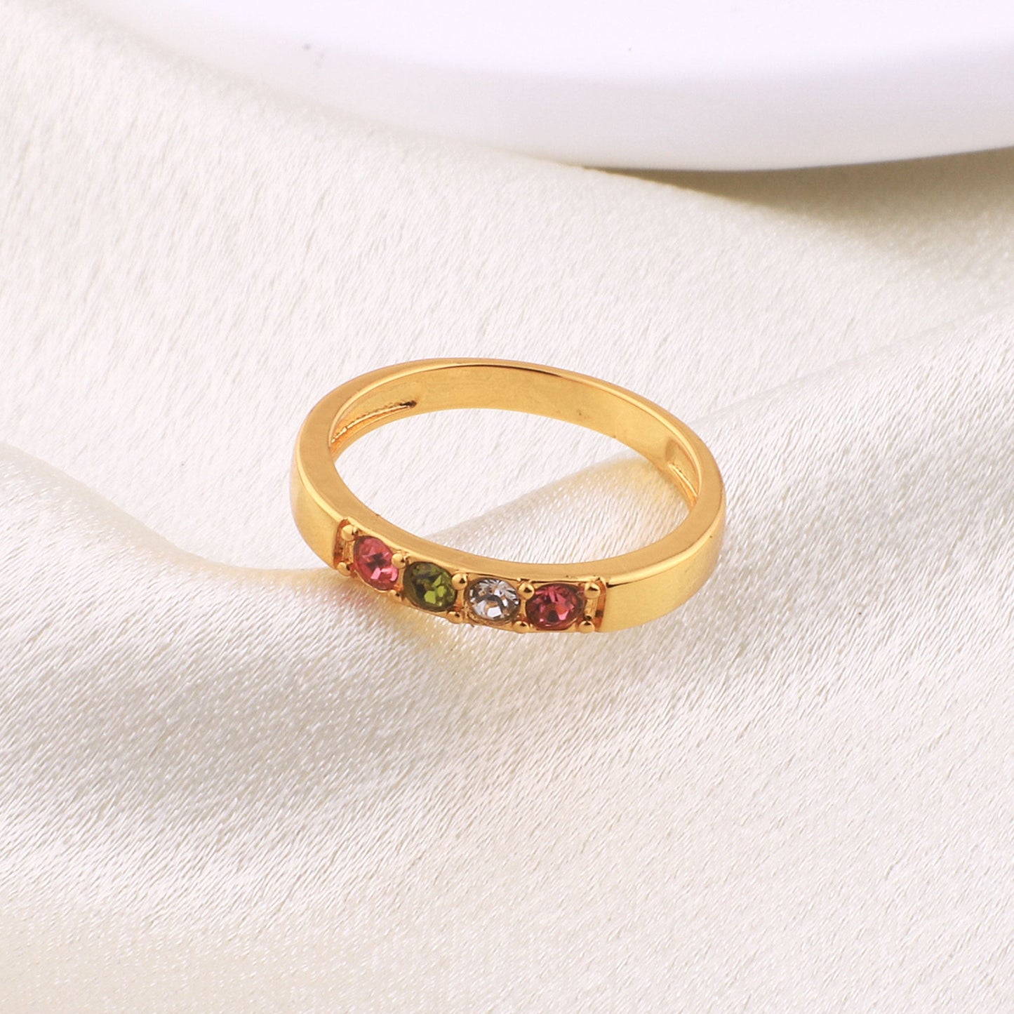 Bague empilable avec pierres de naissance