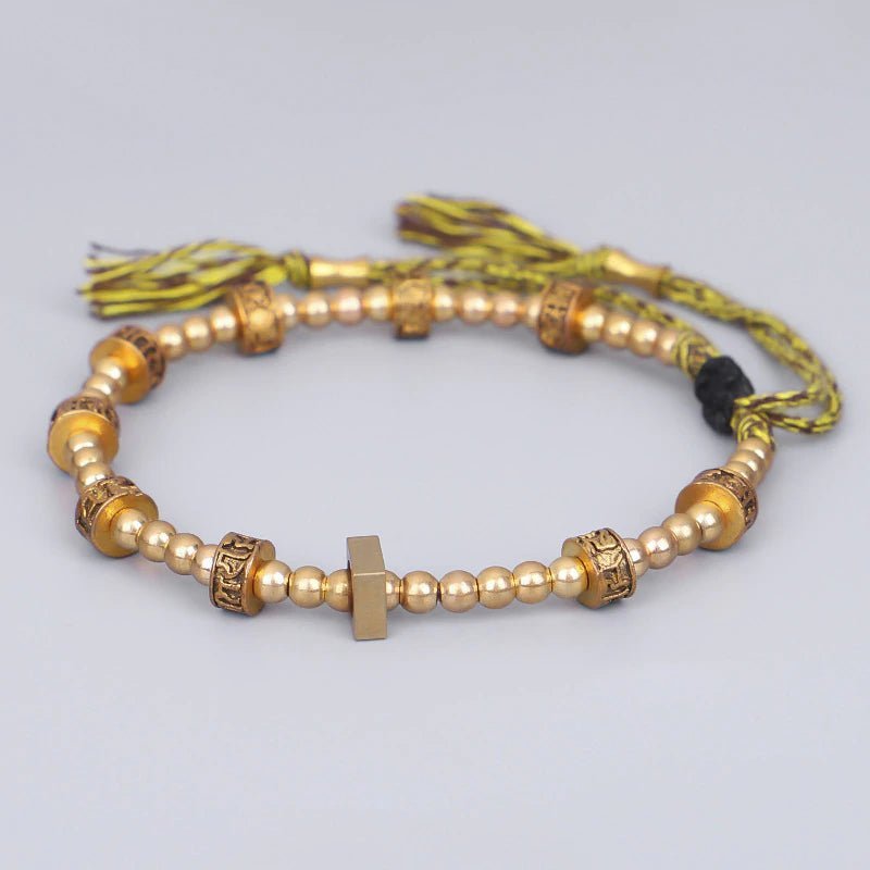 Tibetan Golden Mantra Bracelet