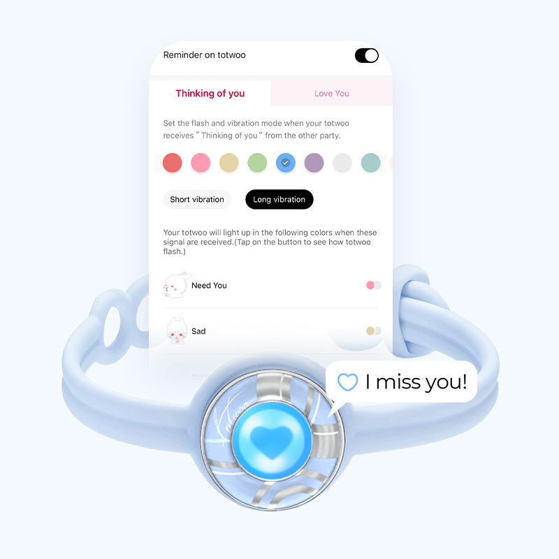 Bracelets tactiles Candy Wave (bleu foncé + bleu clair)