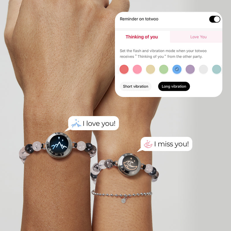 Bracelets Mountain&Sea Touch avec perles de quartz rutile noir