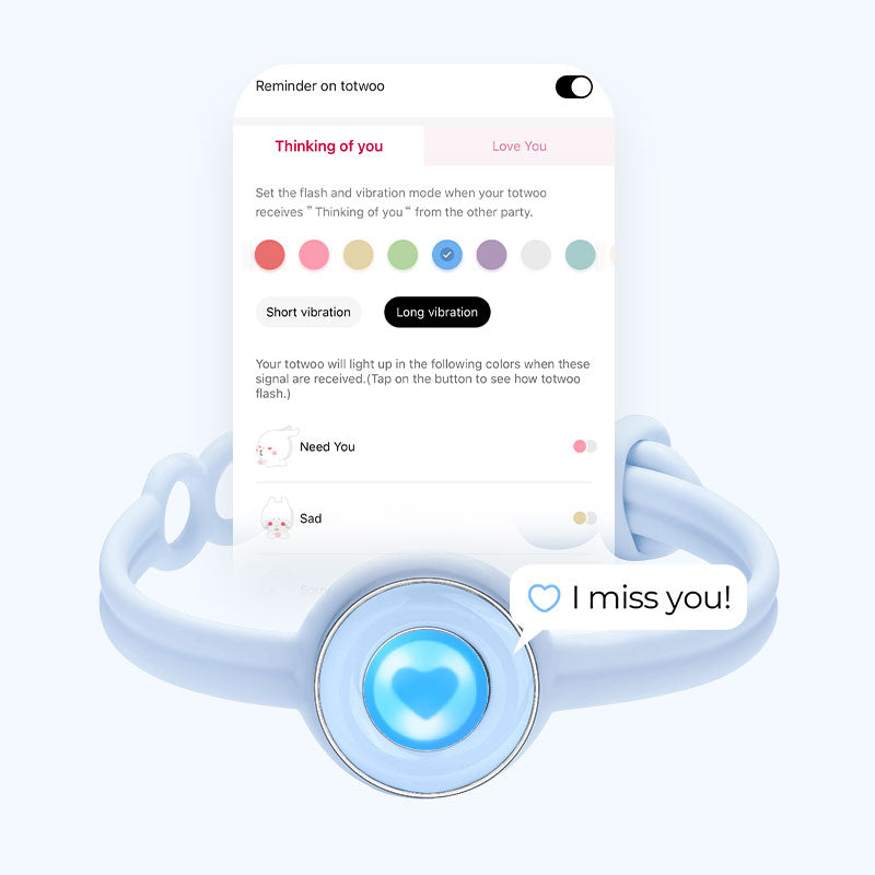 Bracelets tactiles Candy Original (bleu foncé + bleu clair)