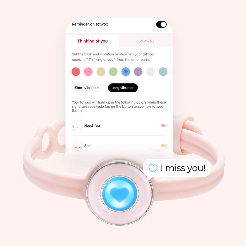 Bracelets tactiles Candy Original (bleu foncé + rose)