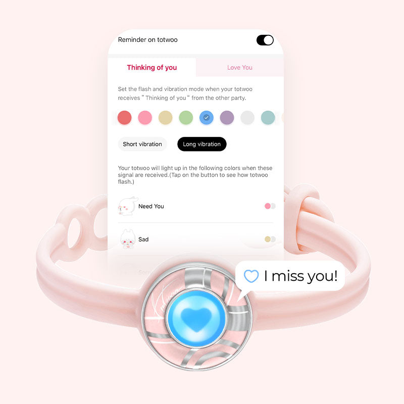 Bracelets tactiles Candy Wave (bleu foncé + rose)