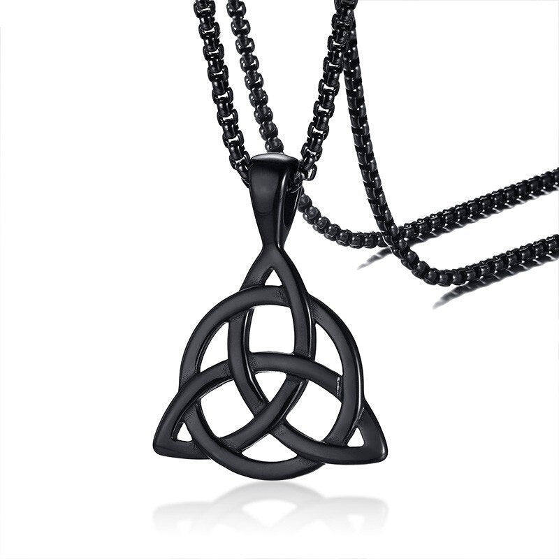 Triquetra Knot Eternity Pendant Necklace