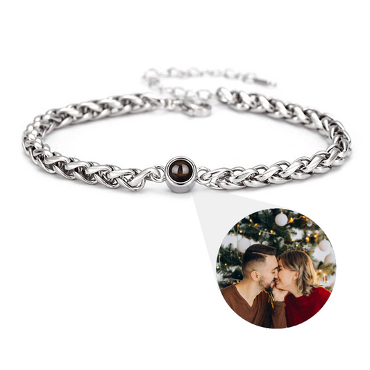 Bracelet photo torsadé personnalisé