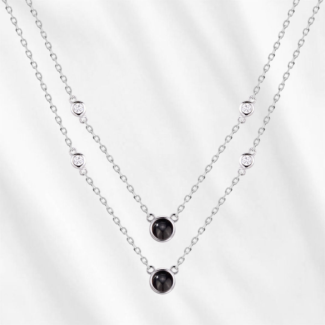 Multiple Photo Projection Necklace Two Pictures