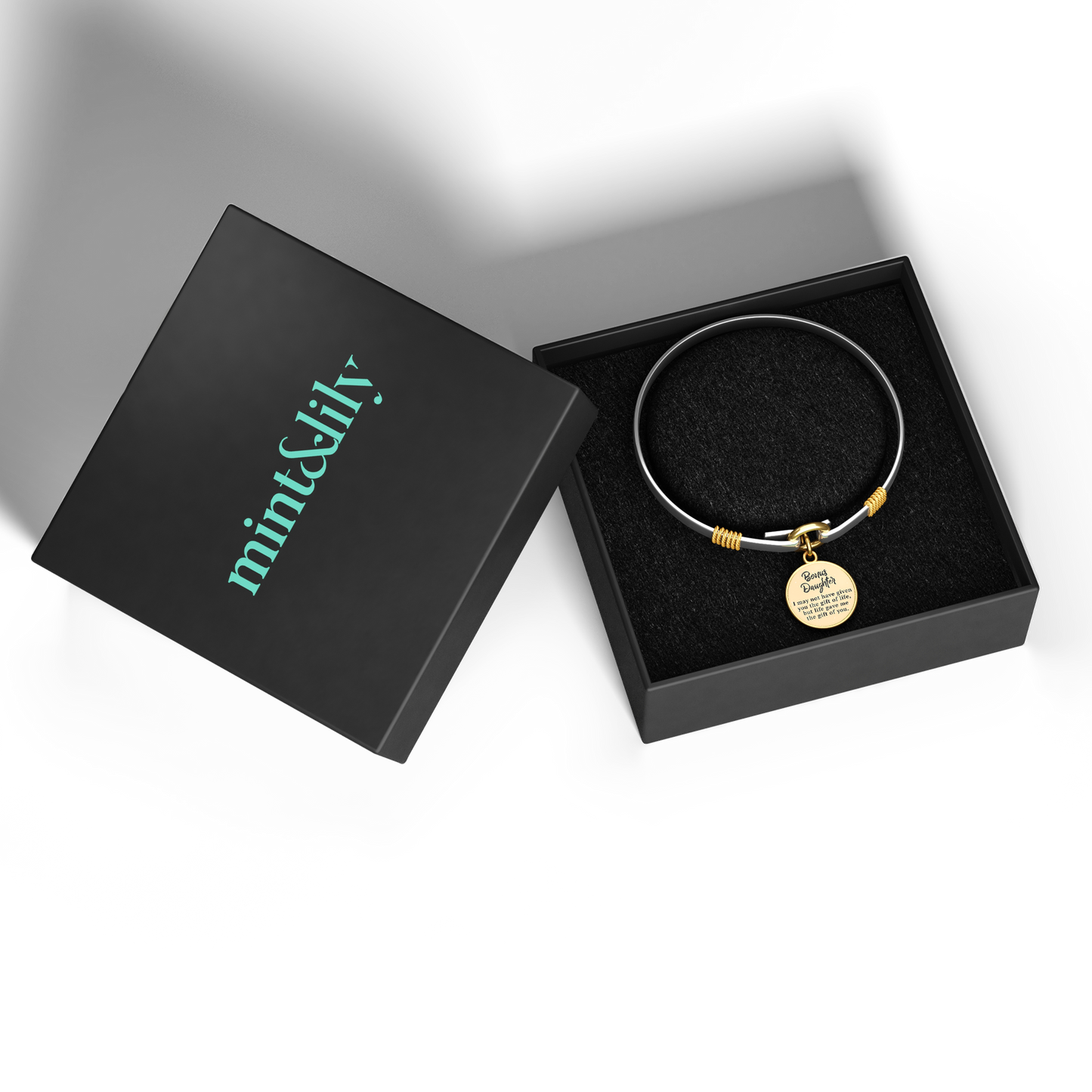 Bonus Daughter - Two-Tone Custom Charm Bracelet